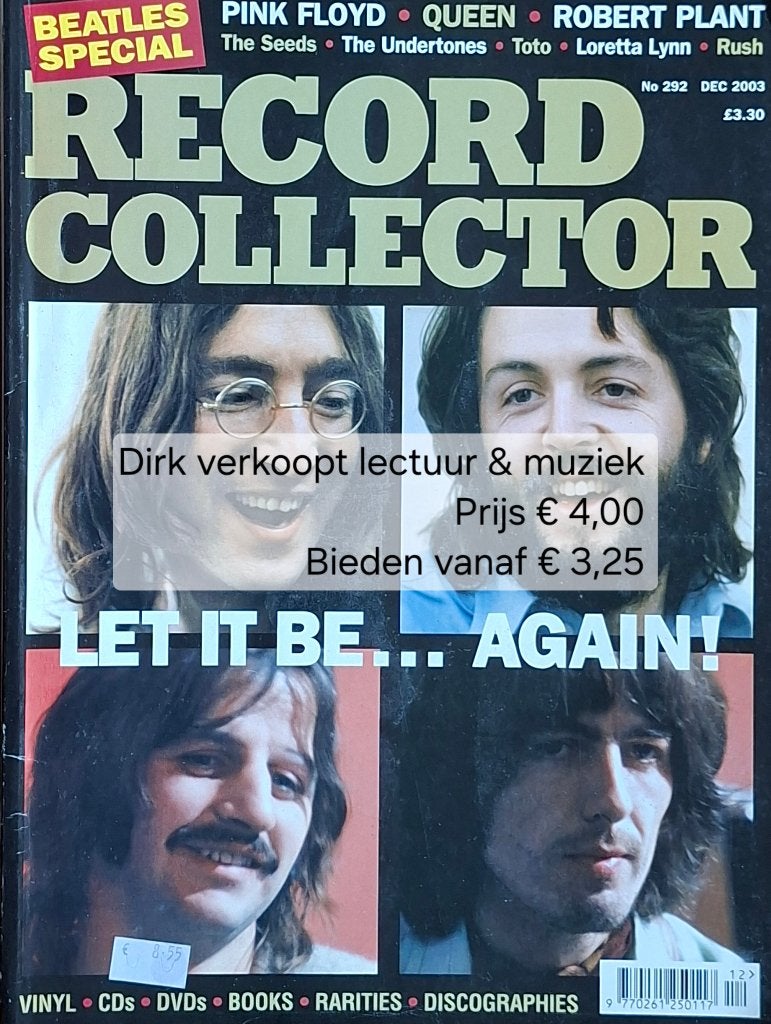 Record Collector nr 292, dec. 2003; Queen, Pink Floyd, TOTO, Ophalen of Verzenden, Gebruikt, Boek, Tijdschrift of Artikel
