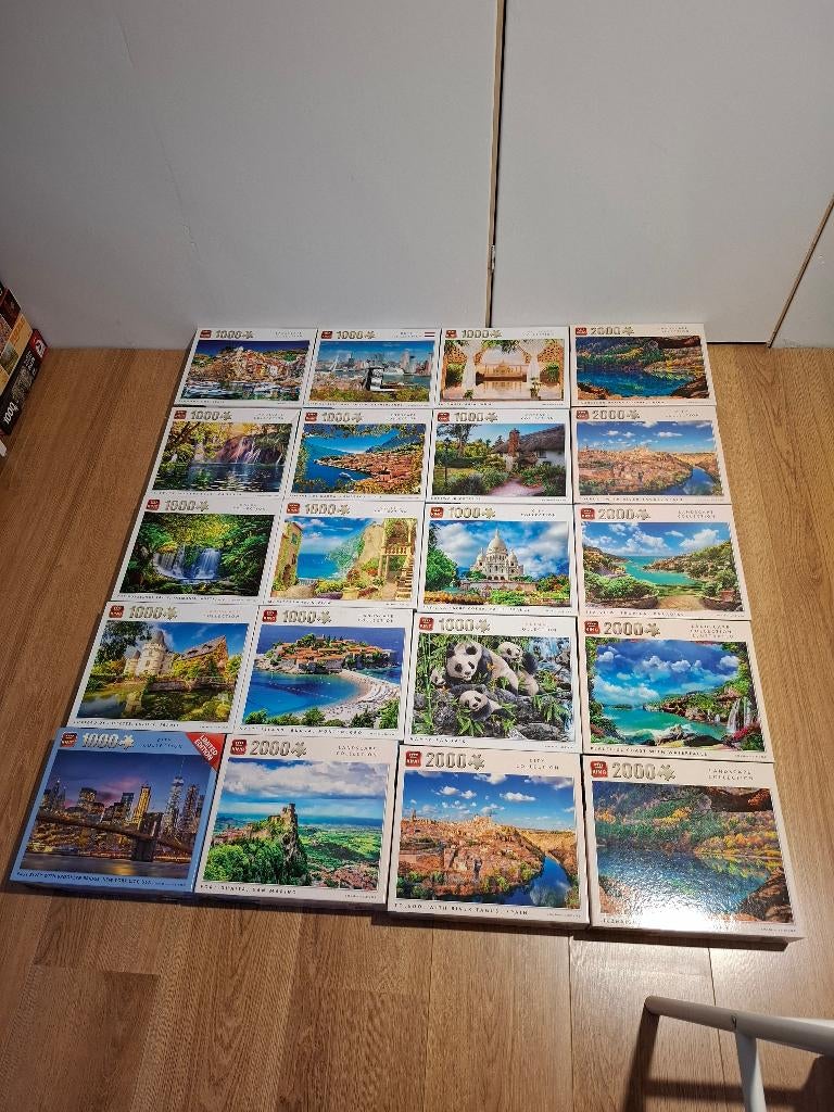 Puzzels 1000 en 2000 stukjes – King – steden & landschappen, Ophalen of Verzenden, 500 t/m 1500 stukjes, Zo goed als nieuw, Legpuzzel