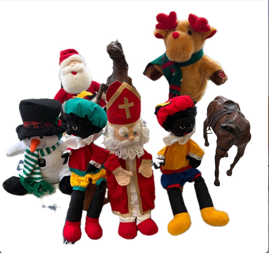 Kerst orkestje twee schimmels Bruin 2 pieten en Sint Pakket., Ophalen of Verzenden