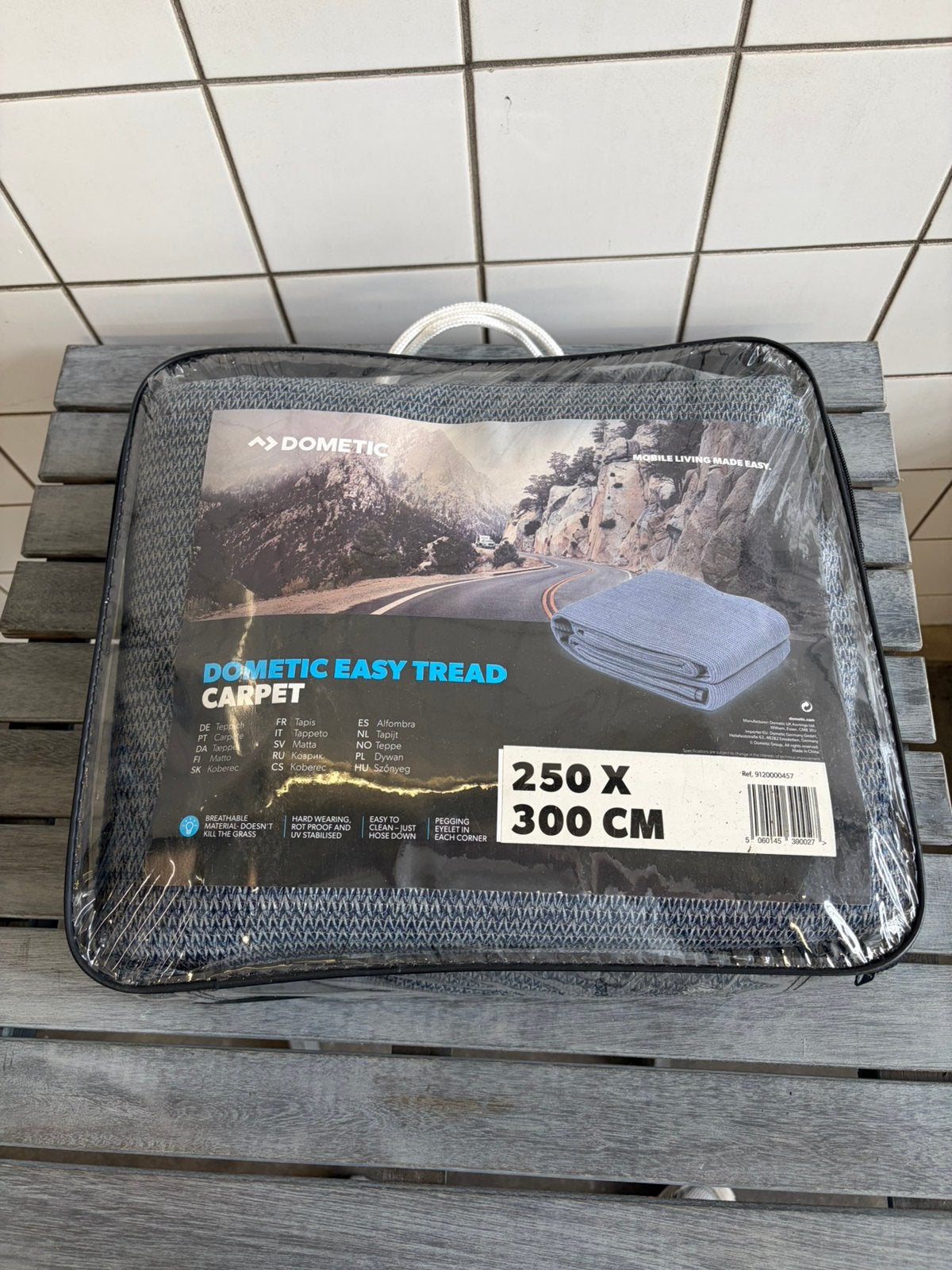 Dometic Easy Tread voortenttapijt 250 x 300 cm + draagtas, Ophalen of Verzenden, Zo goed als nieuw