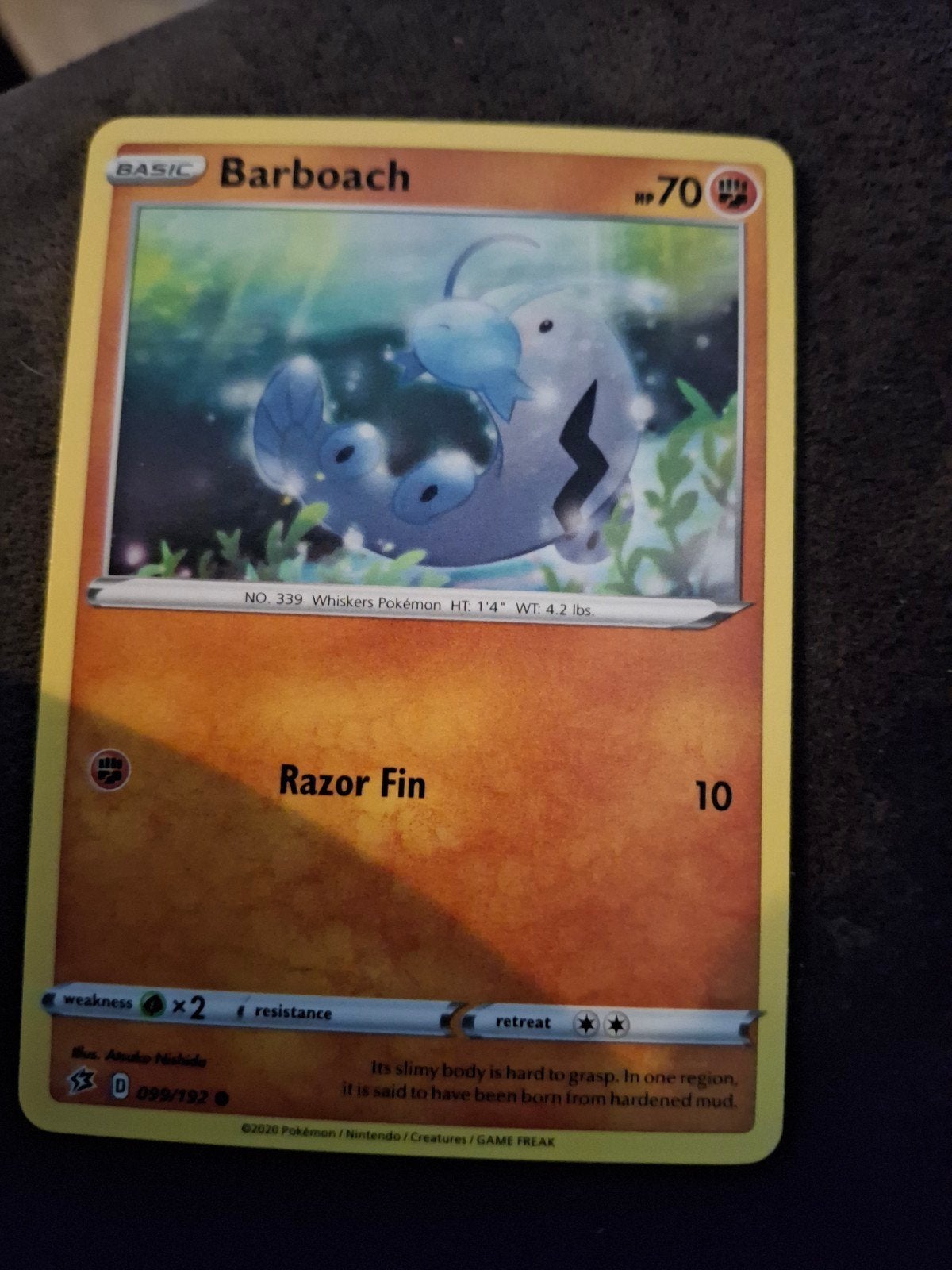Pokémon Kaart: Barboach (HP70) - Zo goed als nieuw, Ophalen of Verzenden, Zo goed als nieuw, Losse kaart
