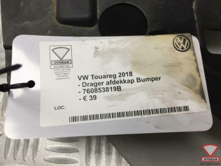 vw touareg 2018 drager afdekkap voorbumper 760853819b, Auto-onderdelen, Gebruikt, Volkswagen, Volkswagen AG, Berliner Ring 2
38440  Wolfsburg, DE