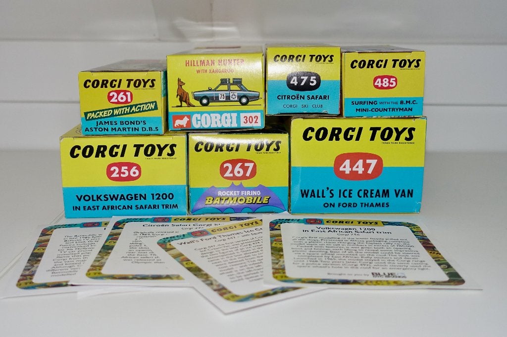 7 x Corgi Model Club 256, 261, 267, 302, 447, 475 en 485, Ophalen of Verzenden, Nieuw, Auto, Overige merken