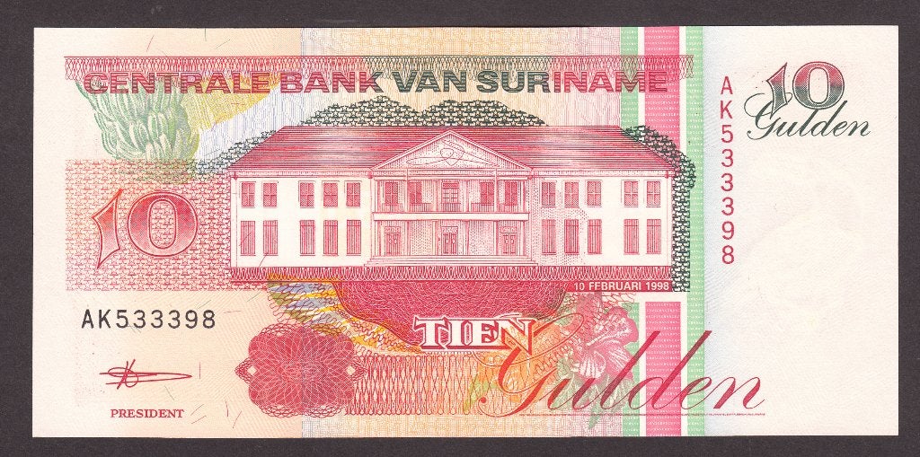 Suriname - 10 gulden 10 februari 1998 UNC - P137.b3, Verzenden, Zuid-Amerika