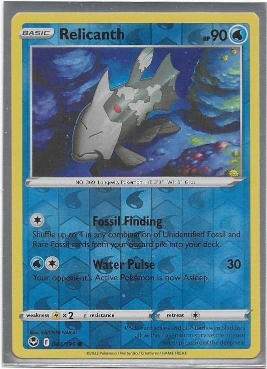 Silver Tempest,  Relicanth [reverse] 44/195, Verzenden, Nieuw, Losse kaart