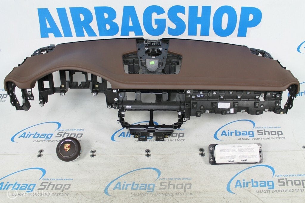 Airbag set Dashboard leder bruin Porsche Cayenne 2017-heden
