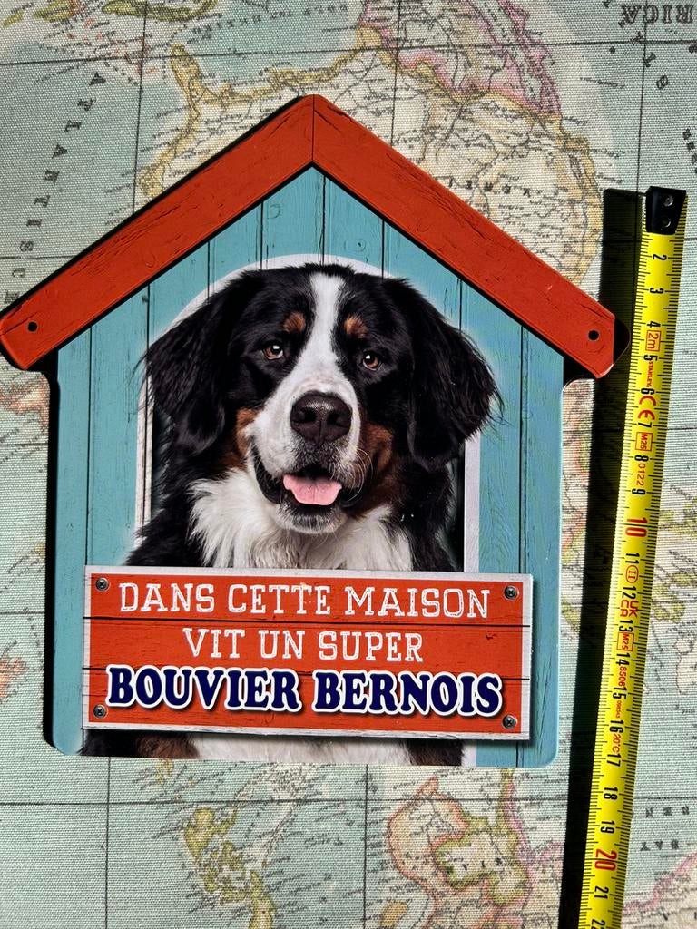 Klein metalen Bordje Hond Bouvier Bernois, Ophalen of Verzenden, Zo goed als nieuw