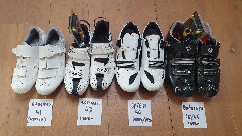 4x wielrenschoenen, Sport en Fitness, Ophalen, Zo goed als nieuw, Schoenen