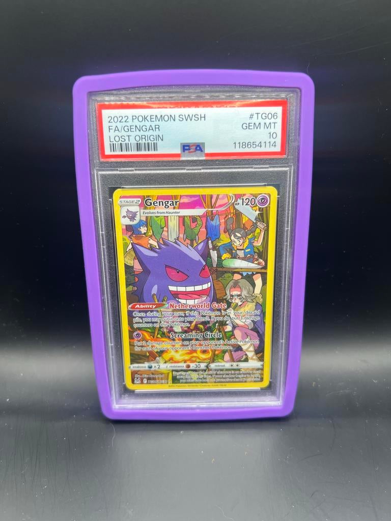 Gengar VMAX FA Lost Origin PSA 10 Pokémon Kaart, Ophalen of Verzenden, Nieuw, Losse kaart