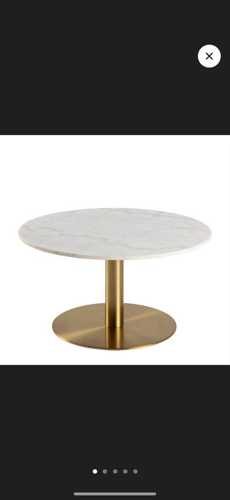 Marmeren salontafel van Wehkamp - Zo goed als nieuw, Huis en Inrichting, Ophalen, Overige materialen, 100 tot 150 cm, Rond