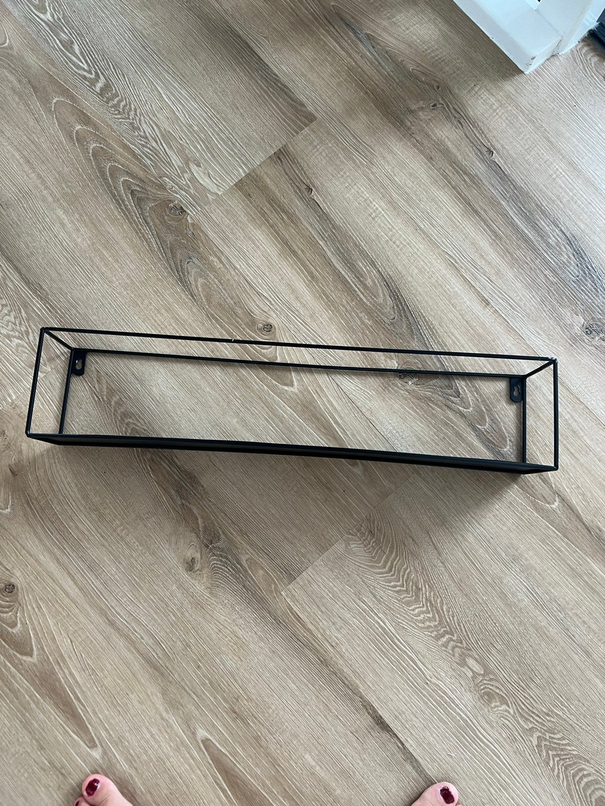 Zwart metalen wandrekje 60x10 cm, Ophalen, Zo goed als nieuw