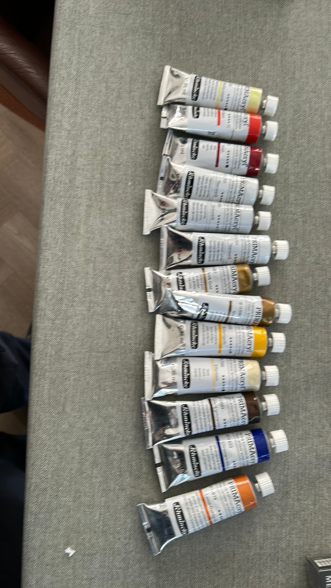13 tubes acrylverf, Hobby en Vrije tijd, Ophalen of Verzenden, Zo goed als nieuw
