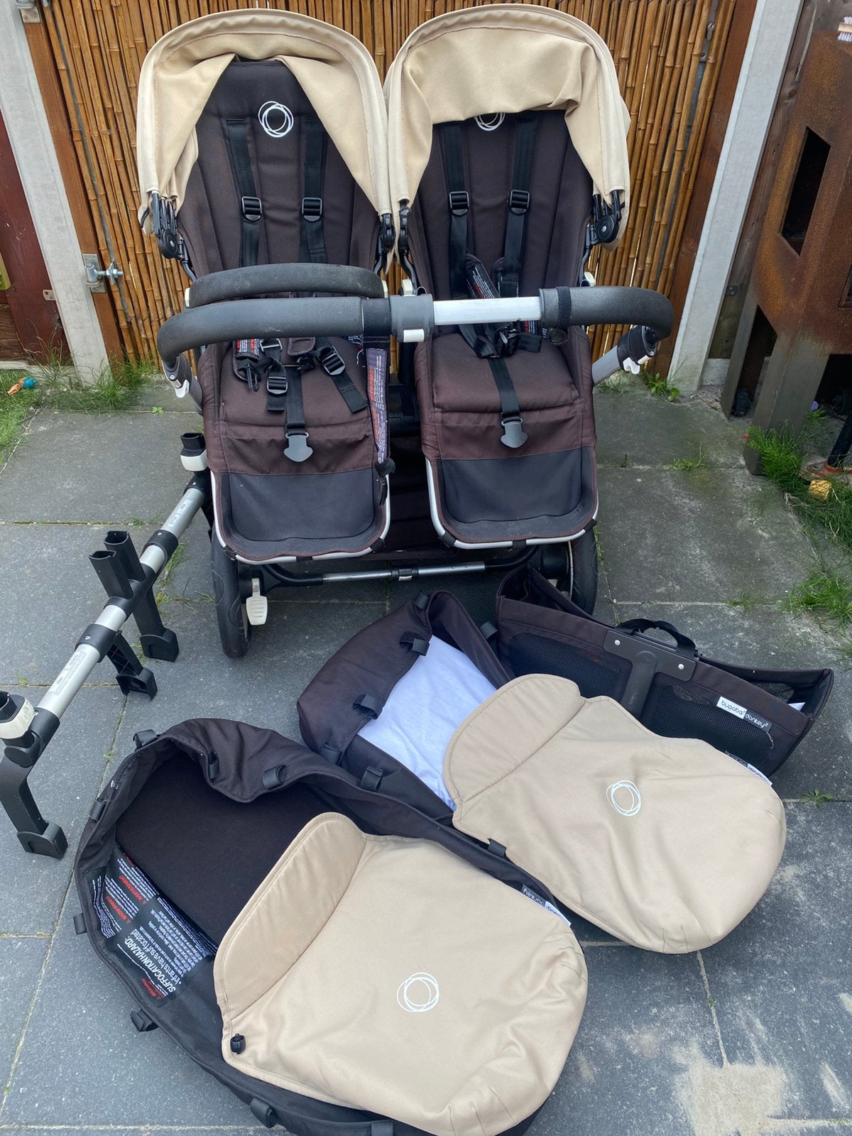Bugaboo Donkey tweeling/ baby en dreumes/ peuter, Ophalen, Gebruikt, Combiwagen, Duowagen
