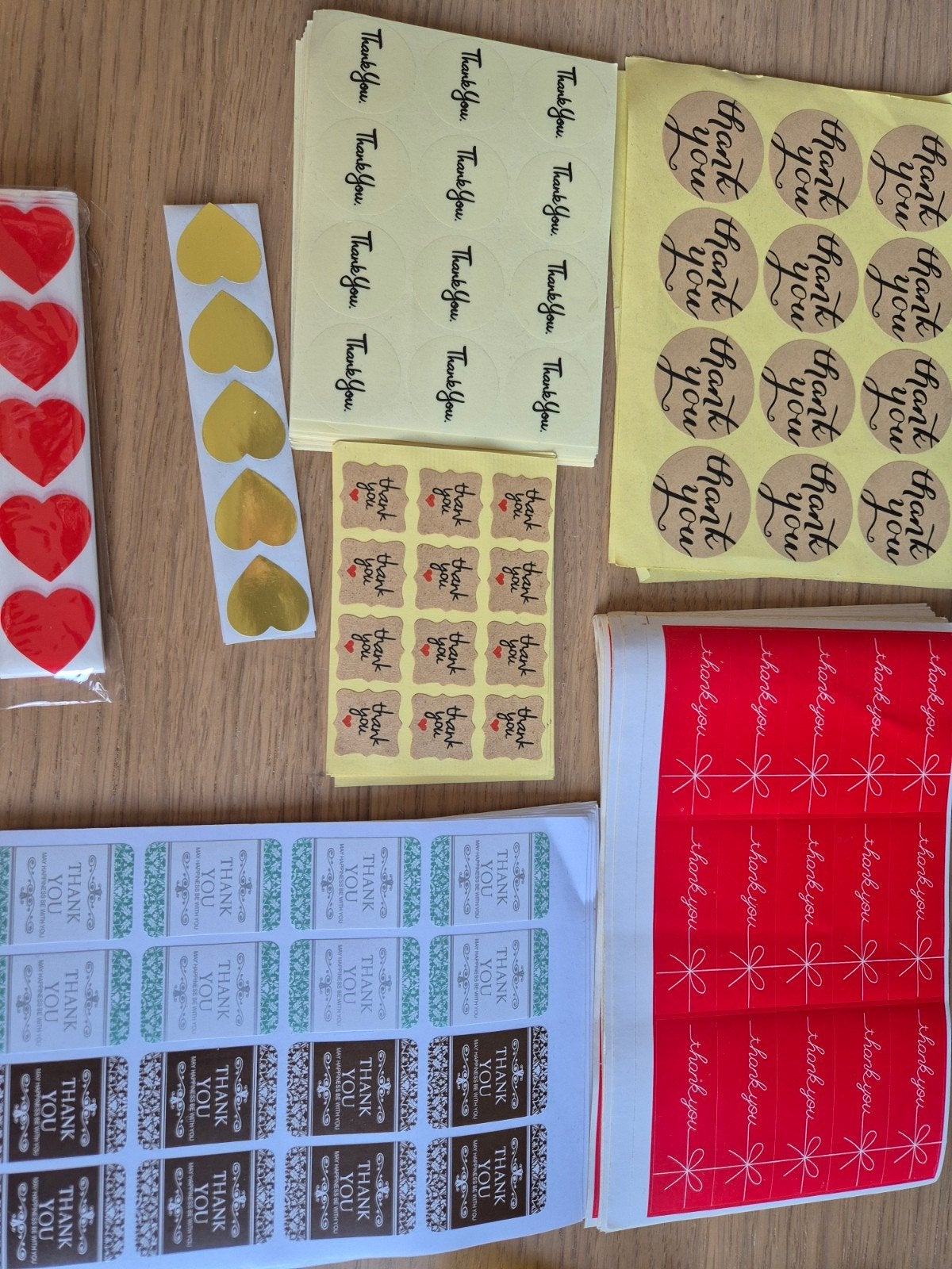 Grote partij stickers (923 stuks) - Thank You & Hartj, Ophalen of Verzenden, Nieuw