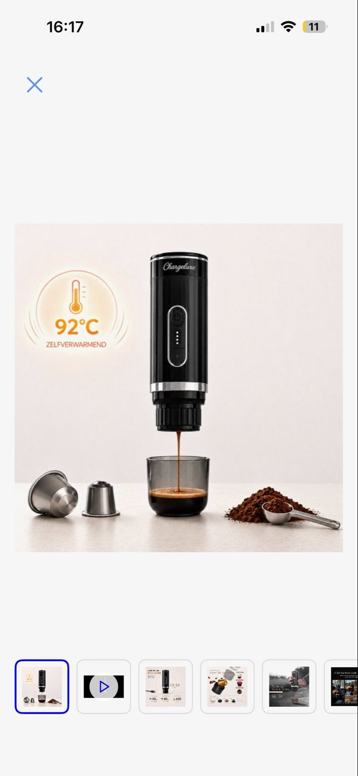 Nieuwe Espresso maker - Compact en Draagbaar, Ophalen of Verzenden, Nieuw, Espresso apparaat, Gemalen koffie