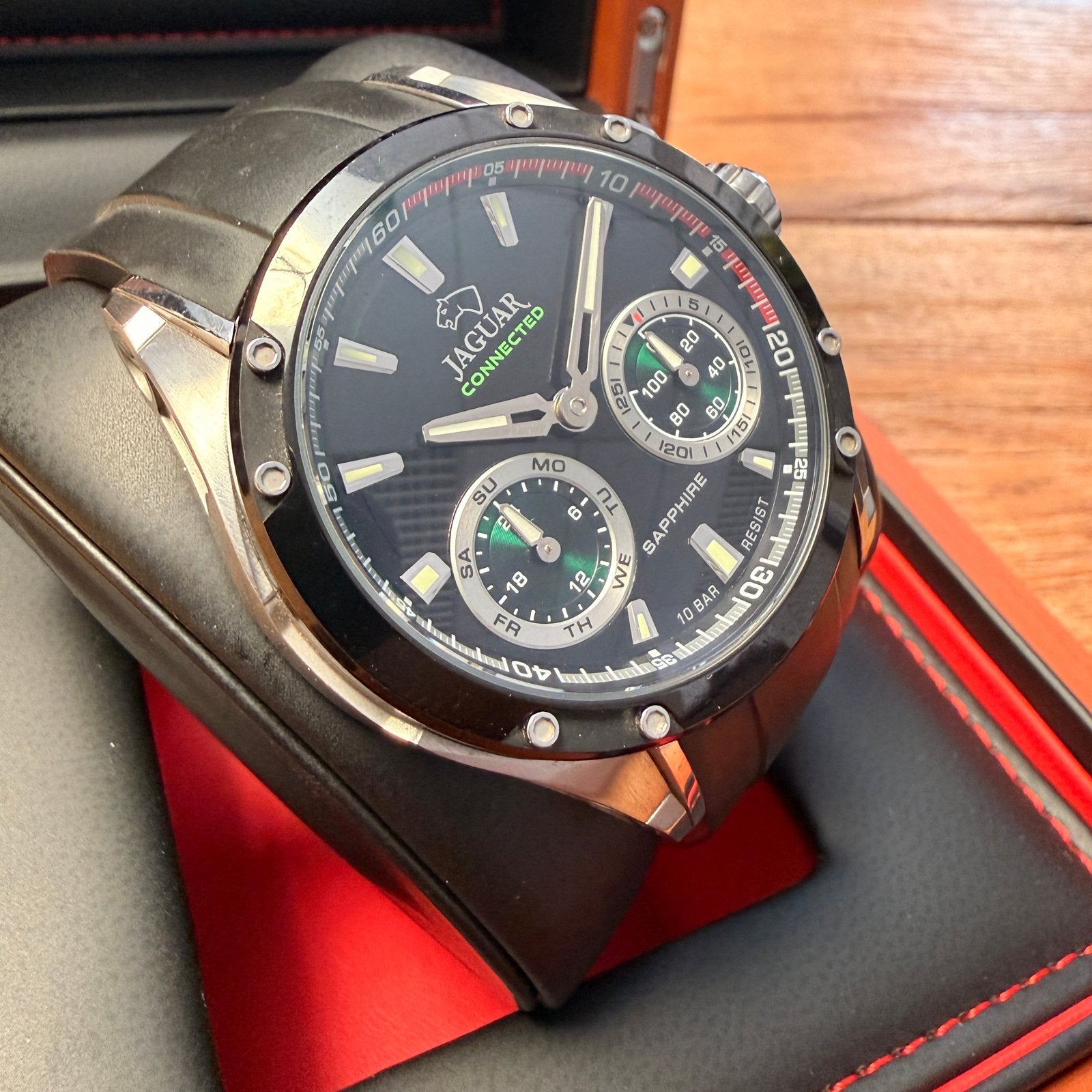 Jaguar Connected J958 Heren Horloge - Zo goed als nieuw, Sieraden, Tassen en Uiterlijk, Horloges | Heren, Overige merken, Staal