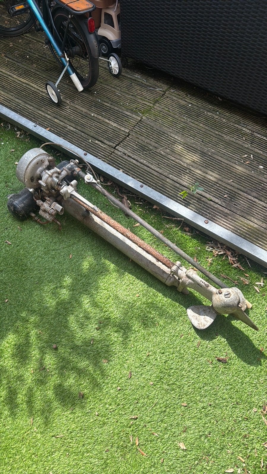 Vintage British Seagull buitenboordmotor project GRATIS, Ophalen, Motor en Techniek, Motorboot