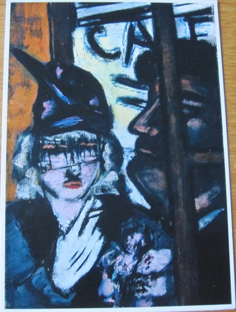 Max Beckmann - artiestencafé - nieuwe ansichtkaart, Ophalen of Verzenden, 1980 tot heden, Ongelopen, Overige thema's