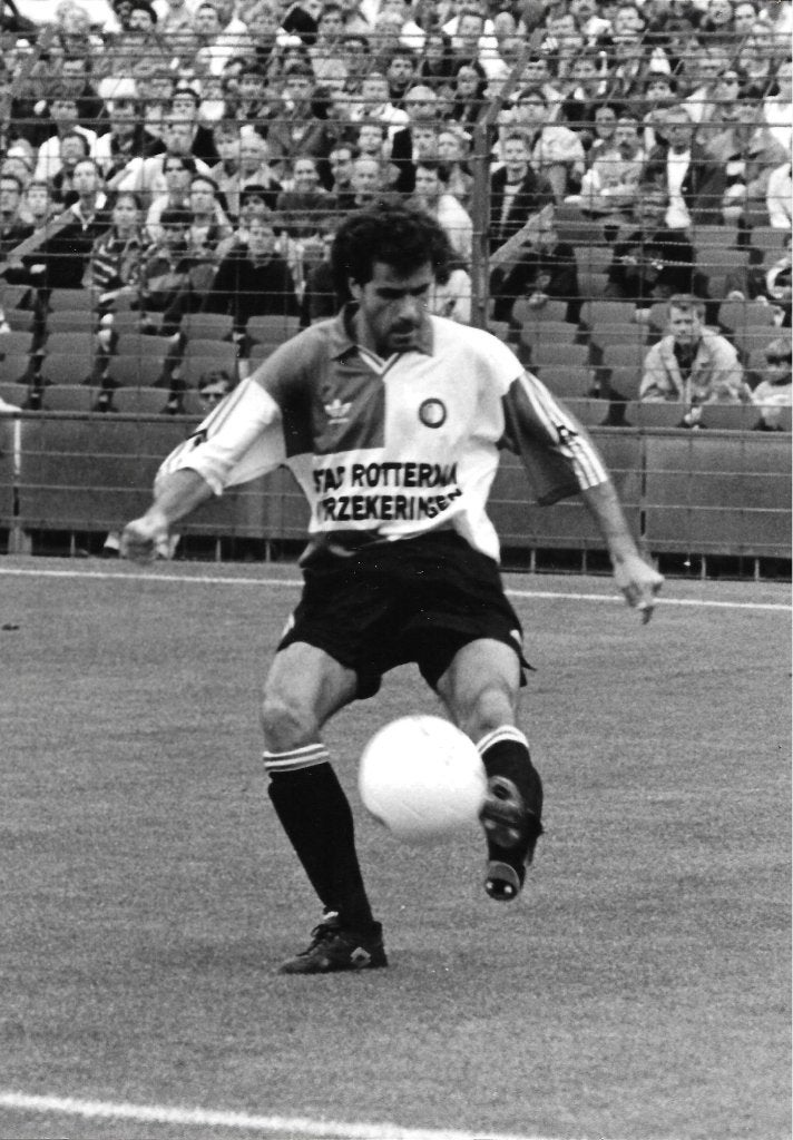 1992-1993 persfoto Piet Bouts Peter Bosz Feyenoord, Verzenden, Zo goed als nieuw, Feyenoord, Overige typen