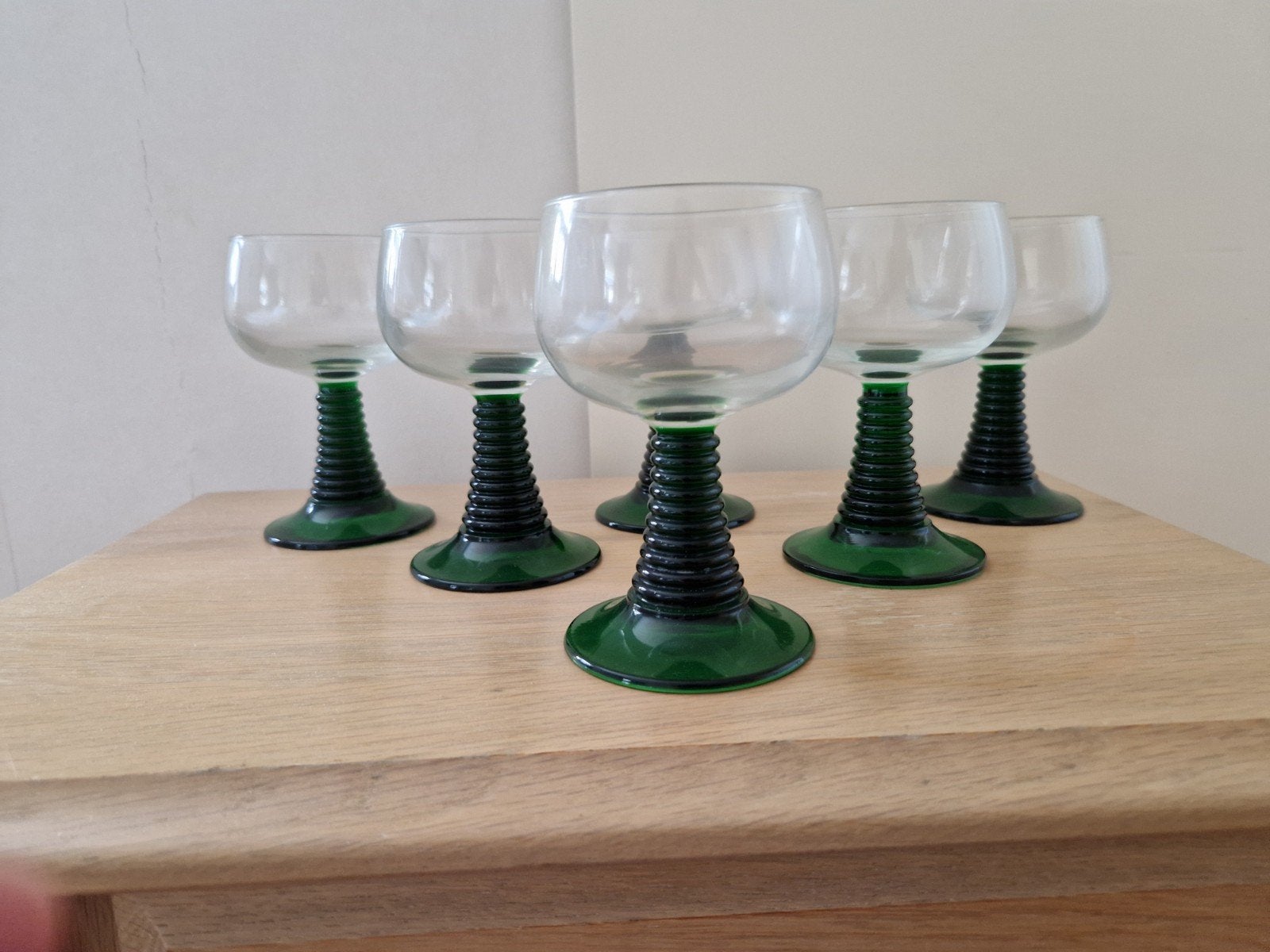 Moezelglazen  6 stuks, Verzamelen, Glas en Borrelglaasjes, Ophalen, Overige typen