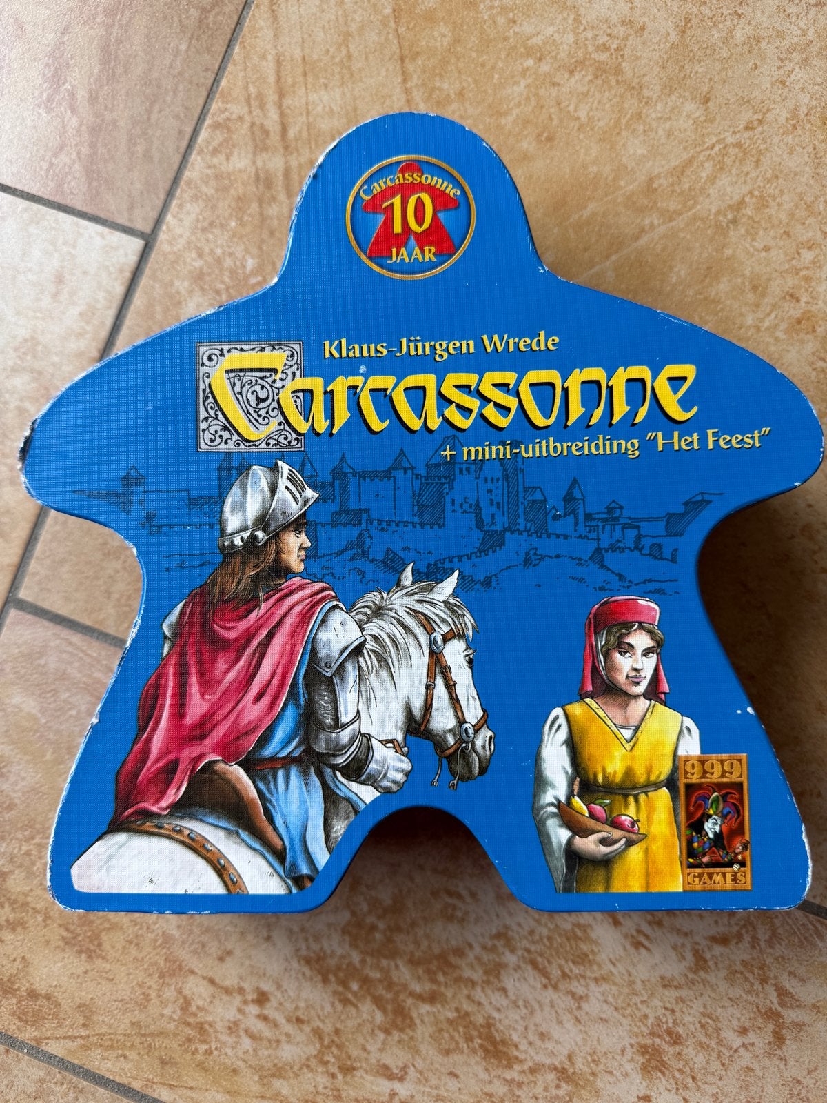 Carcassonne 10 Jaar Jubileumeditie + mini-uitbreiding, Drie of vier spelers, Ophalen of Verzenden, Zo goed als nieuw
