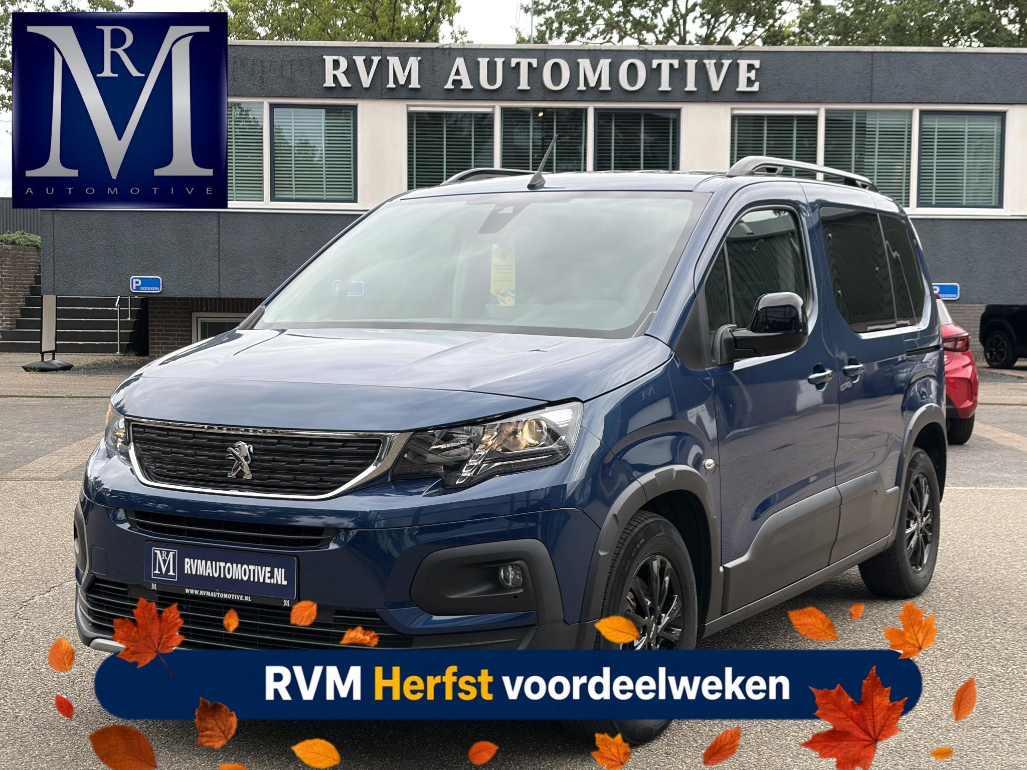 Peugeot e-Rifter EV Allure Pack 50 kWh VAN: 29.900,- VOOR: 2, Auto's, Gebruikt, 750 kg, Blauw, Parkeersensor