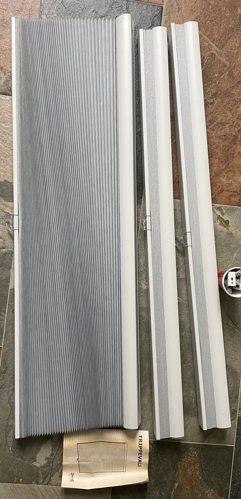 3 Ikea Trippevals verduisterende plissegordijnen, Huis en Inrichting, Ophalen, Gebruikt, Wit, 100 cm