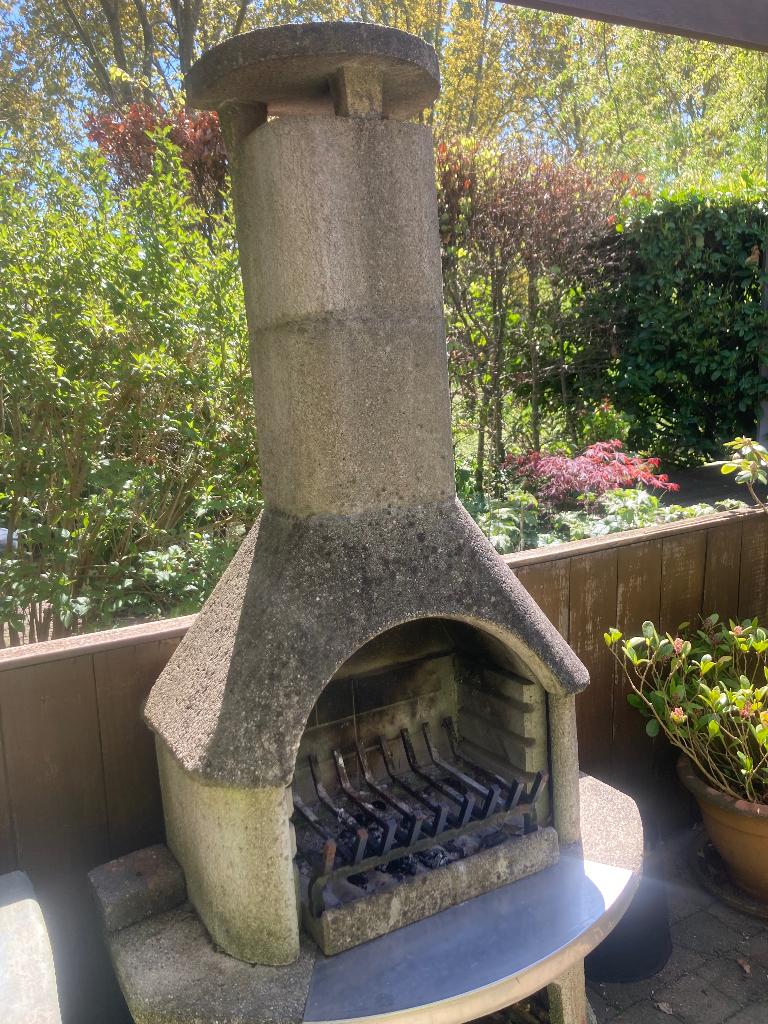 Garden fireplace/grill - free, Ophalen, Gebruikt