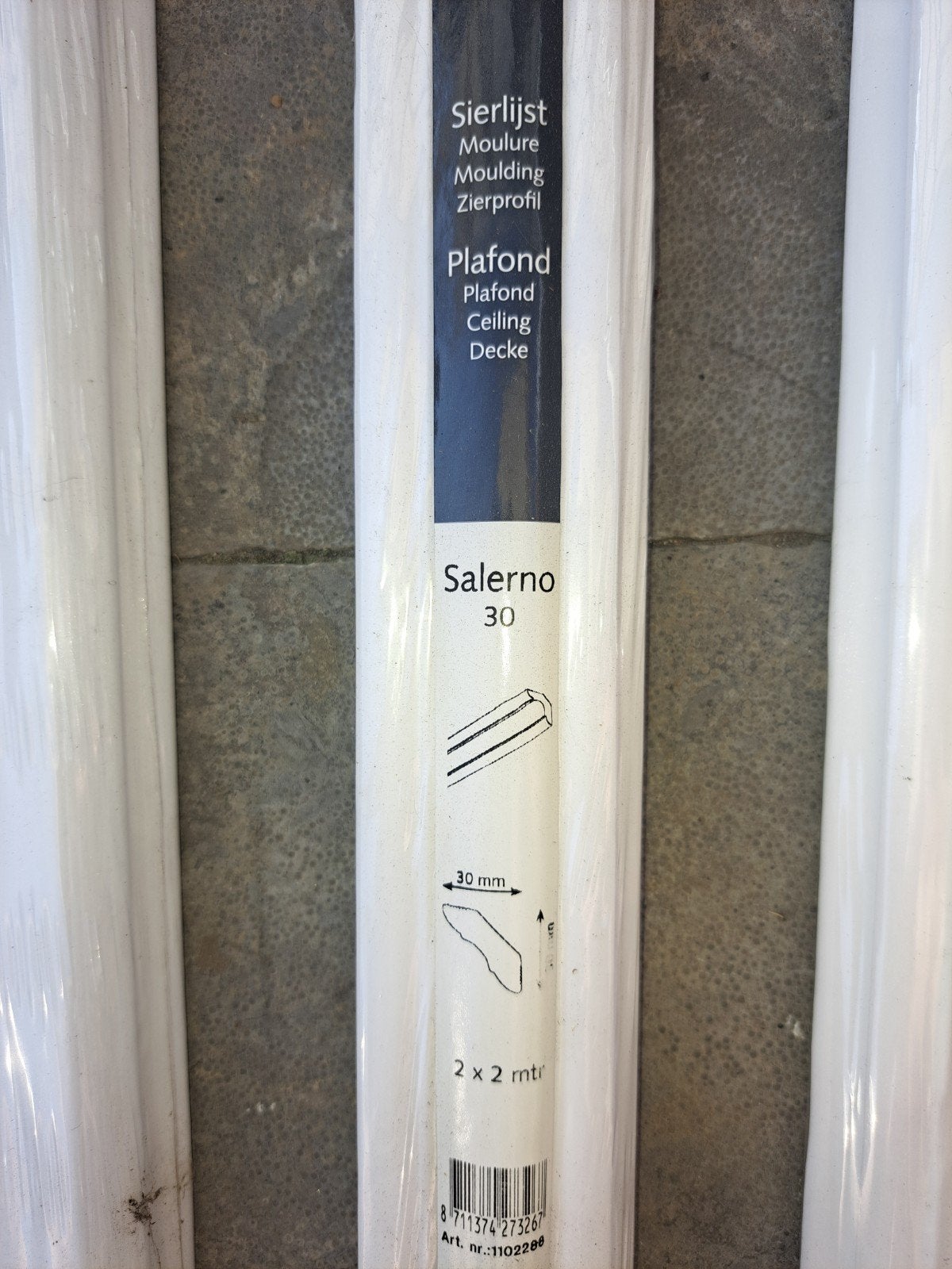 Salerno 30 Plafond Sierlijst - 2x2 meter 3 stuks, Ophalen, Overige materialen, 250 cm of meer, Lijsten