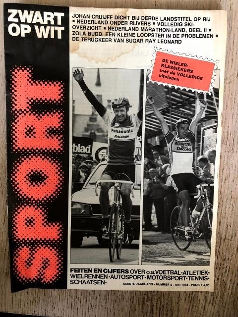 Blad; Sport zwart op wit, 1e jaargang, nr. 5, mei 1984, Verzamelen, Tijdschriften, Kranten en Knipsels, Tijdschrift, Nederland