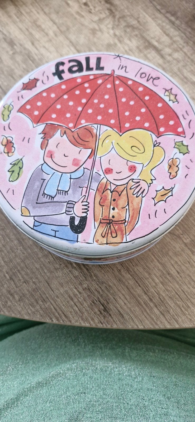 Blond amsterdam Leuke theelichthouder in blikje met illustra, Gebruikt, Bruin, Overige merken, Was