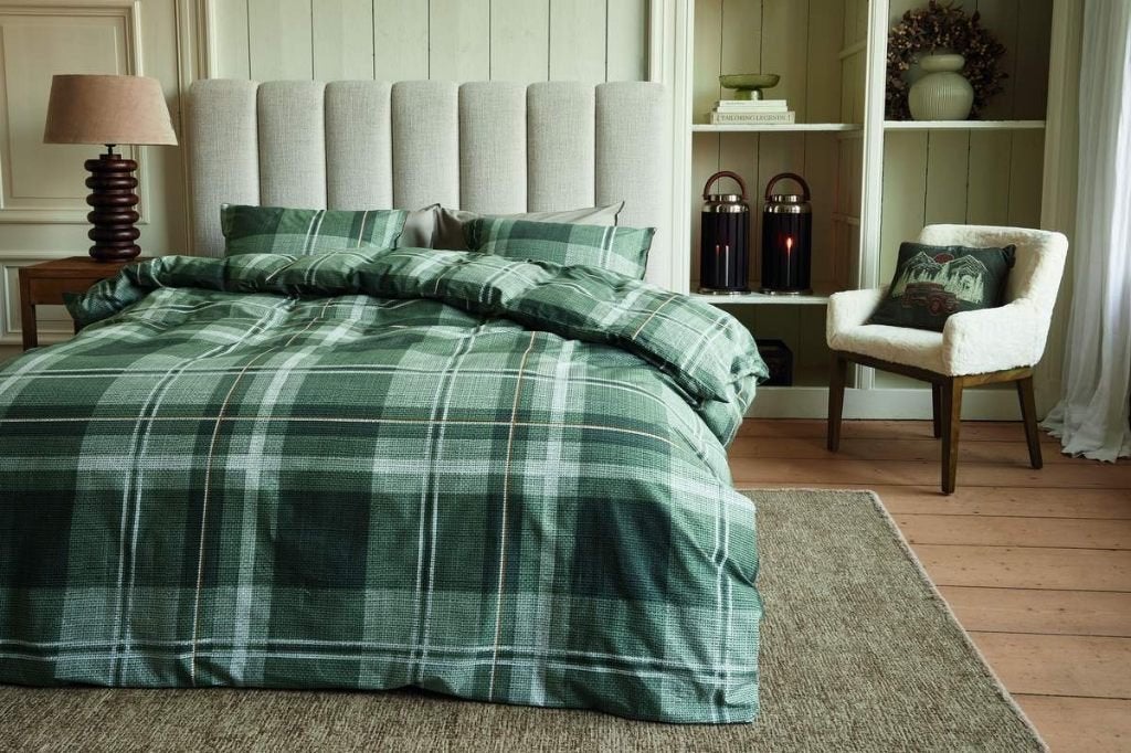 Rivièra Maison Tartan Check dekbedovertrek half geld, Eenpersoons, Dekbedovertrek, Katoen, Nieuw