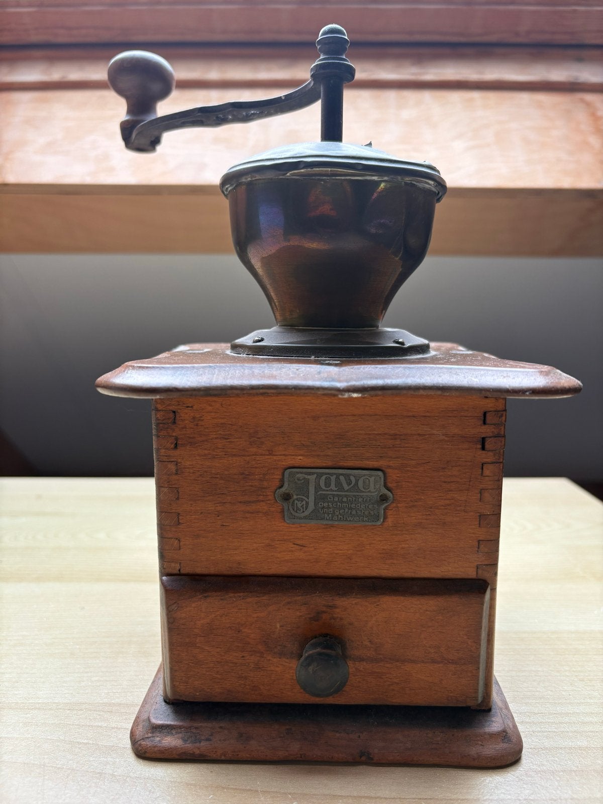 Vintage Java koffiemolen, Antiek en Kunst, Ophalen of Verzenden