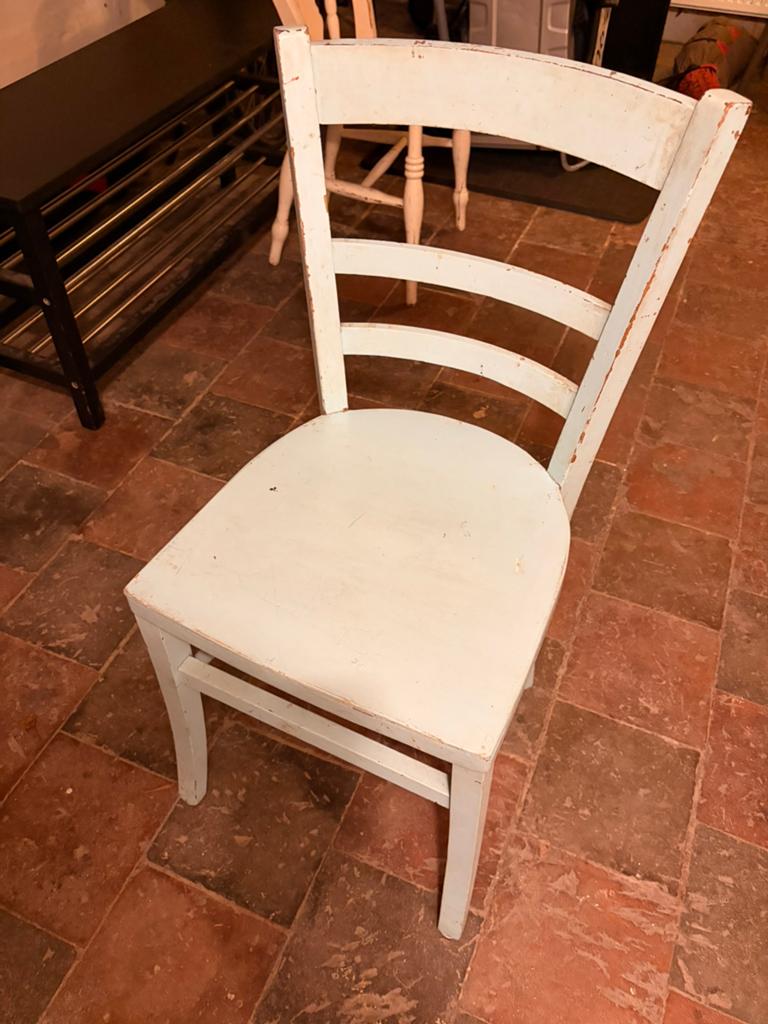 Houten stoel (3x), Ophalen