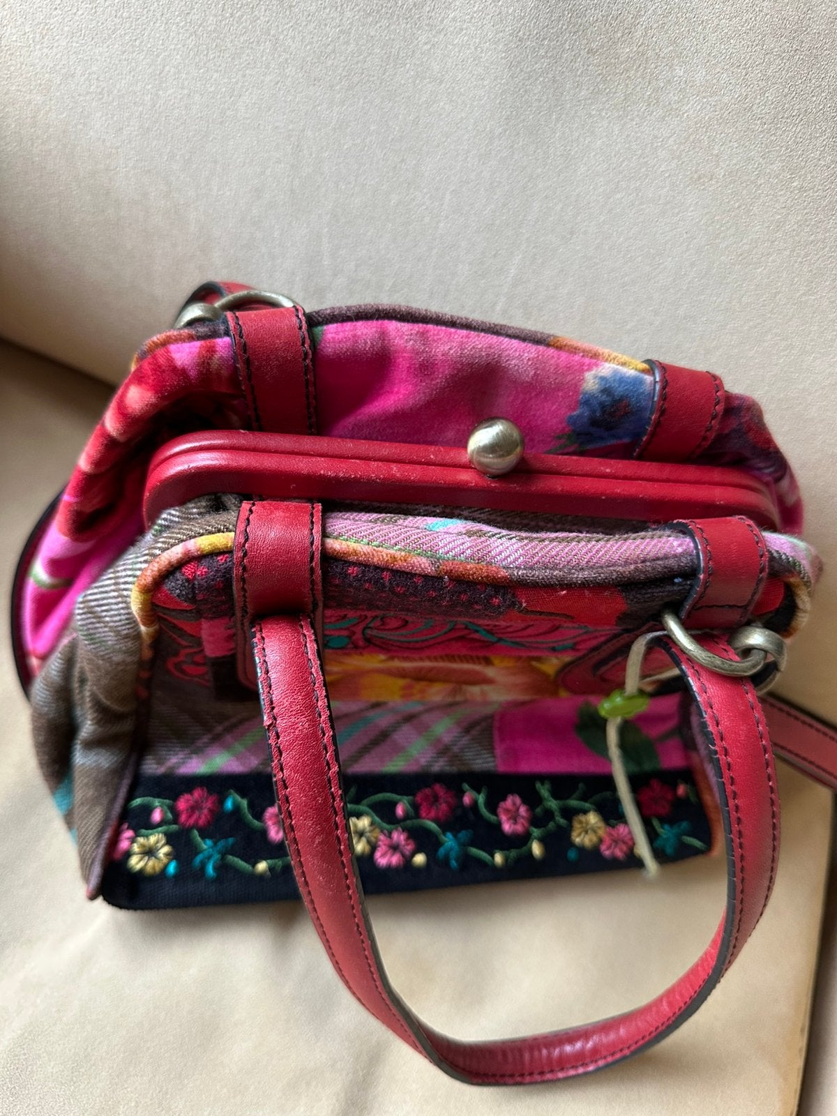 Oilily tasje vintage, Ophalen, Zo goed als nieuw, Rood, Schoudertasje