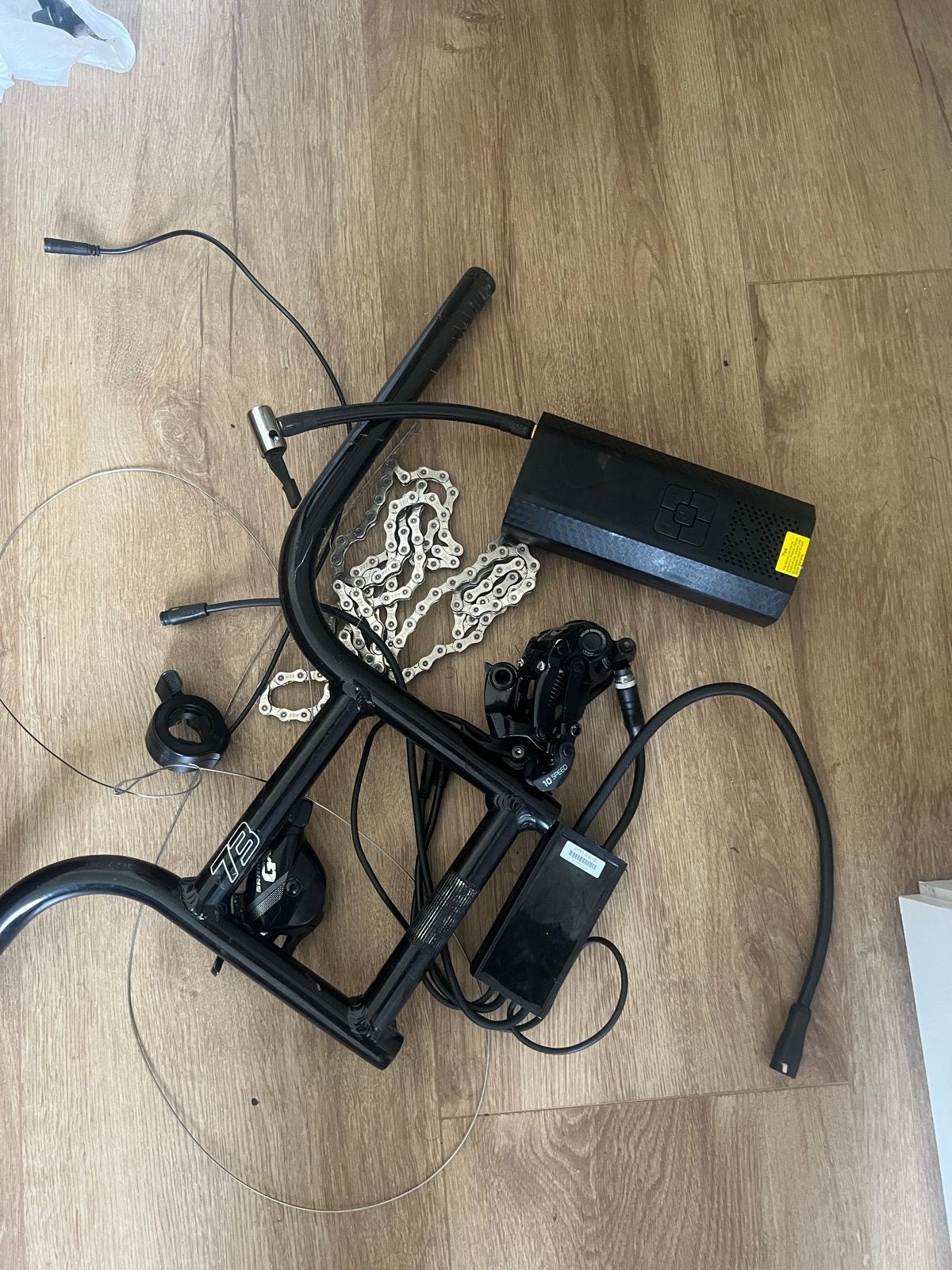 Super 73 onderdelen - Stuur, ketting, verlichting en meer, Elektrische fiets, Gebruikt, Overige typen, Staal
