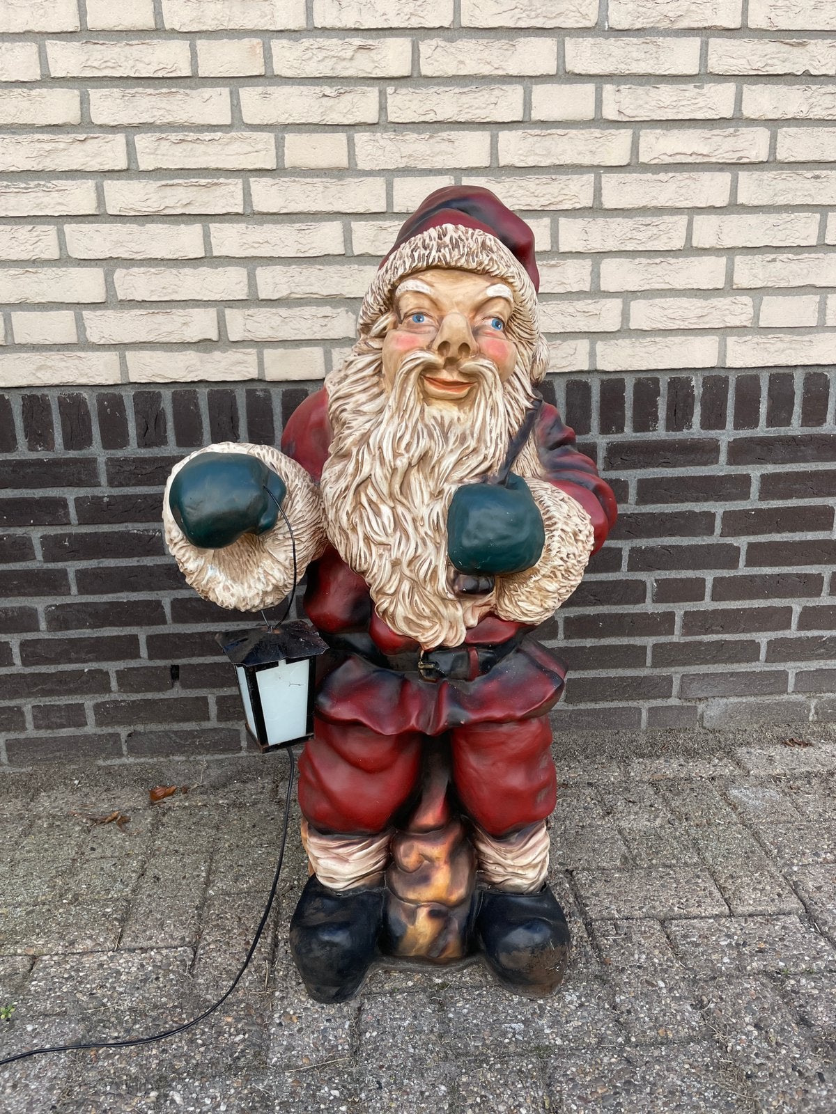 Kunststof kerstman met verlichting.   1 m hoog, Ophalen, Zo goed als nieuw