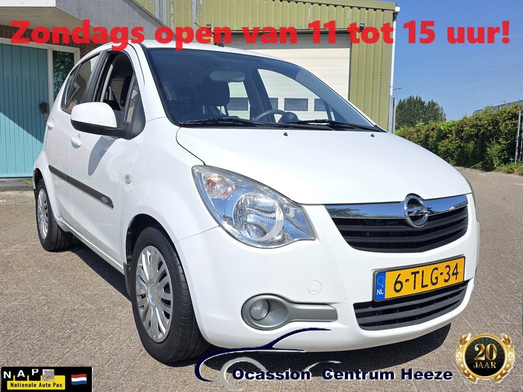 Opel Agila 1.2 Edition AUTOMAAT! Airco! Apk 4-2027! VAKANTIE, Auto's, 4 cilinders, Wit, Origineel Nederlands, Bedrijf