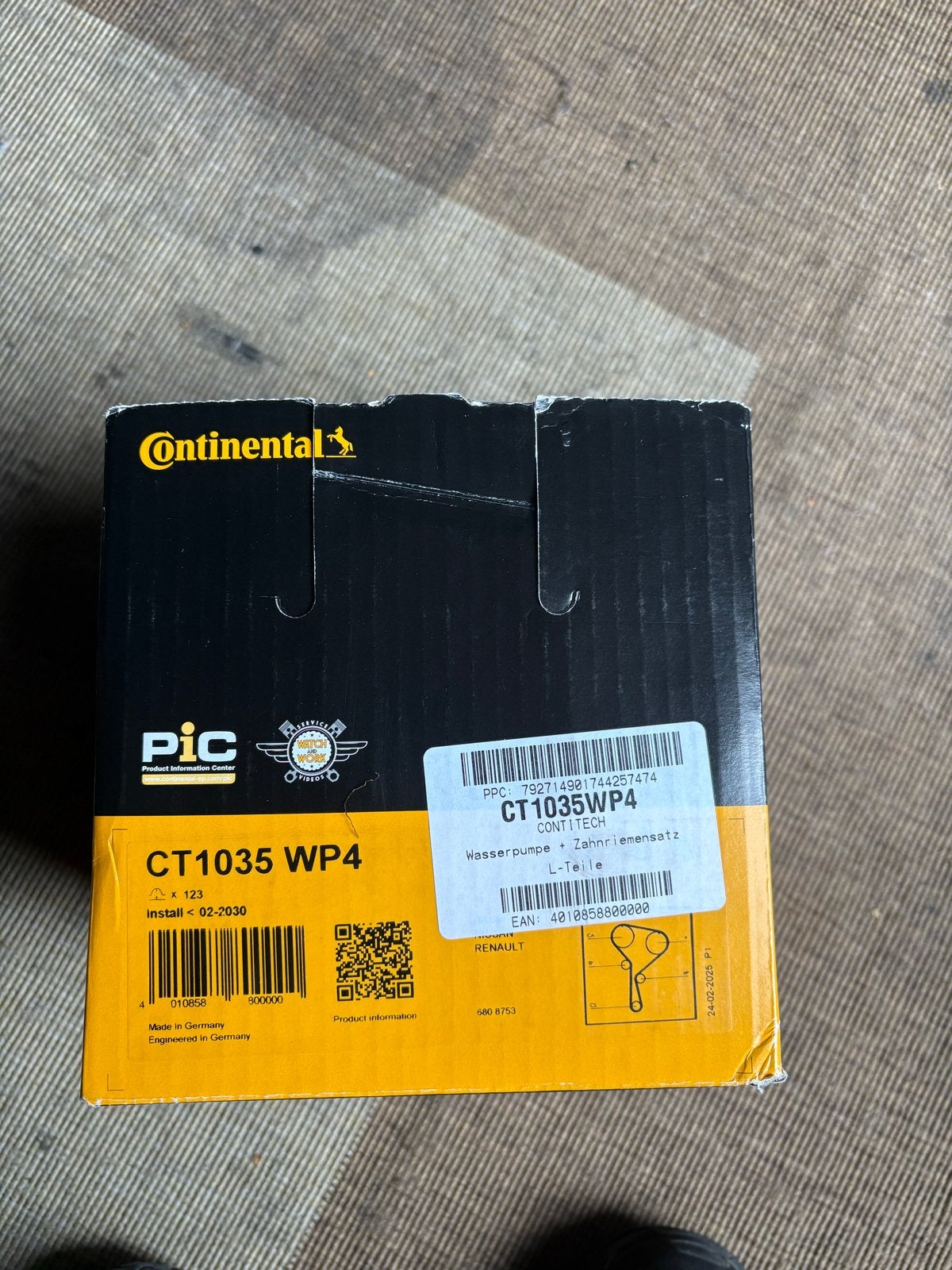 Continental Distributieriem Kit CT1035WP4 met Waterpomp, Ophalen of Verzenden, Nieuw, Renault