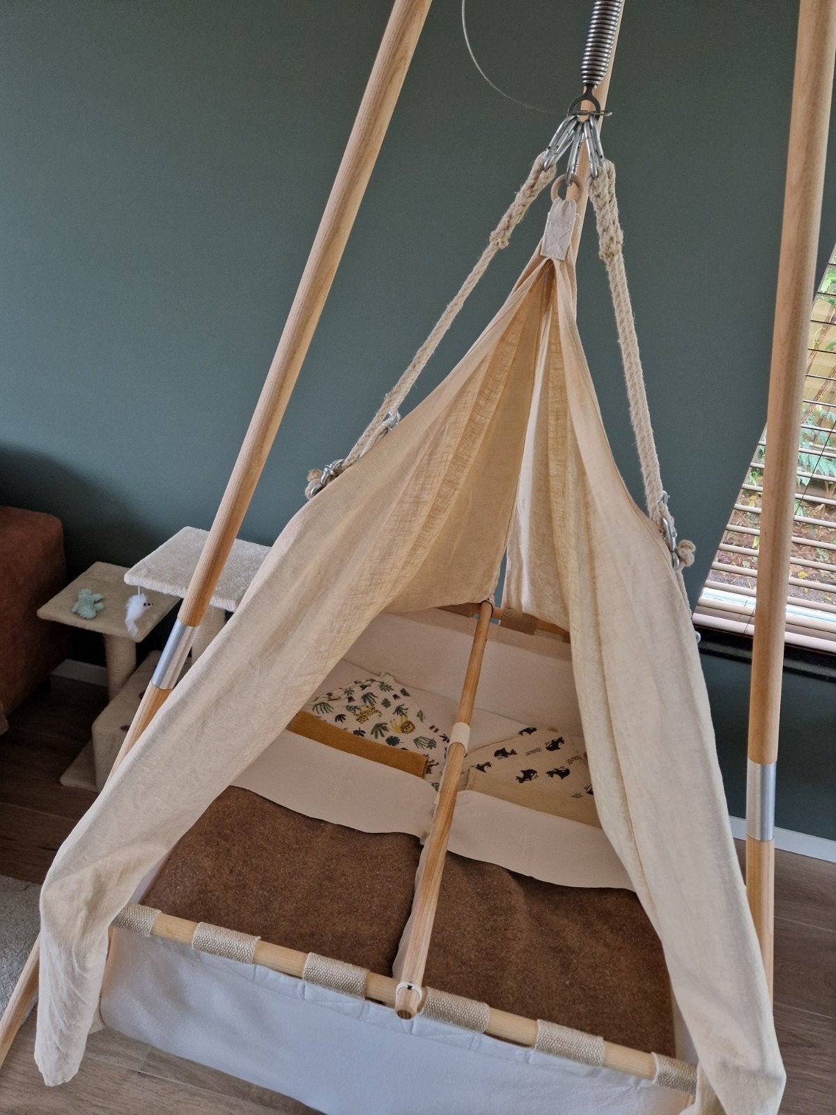 Hussh Cradle tweeling hangwieg incl. standaard, Ophalen of Verzenden, Gebruikt, Wieg