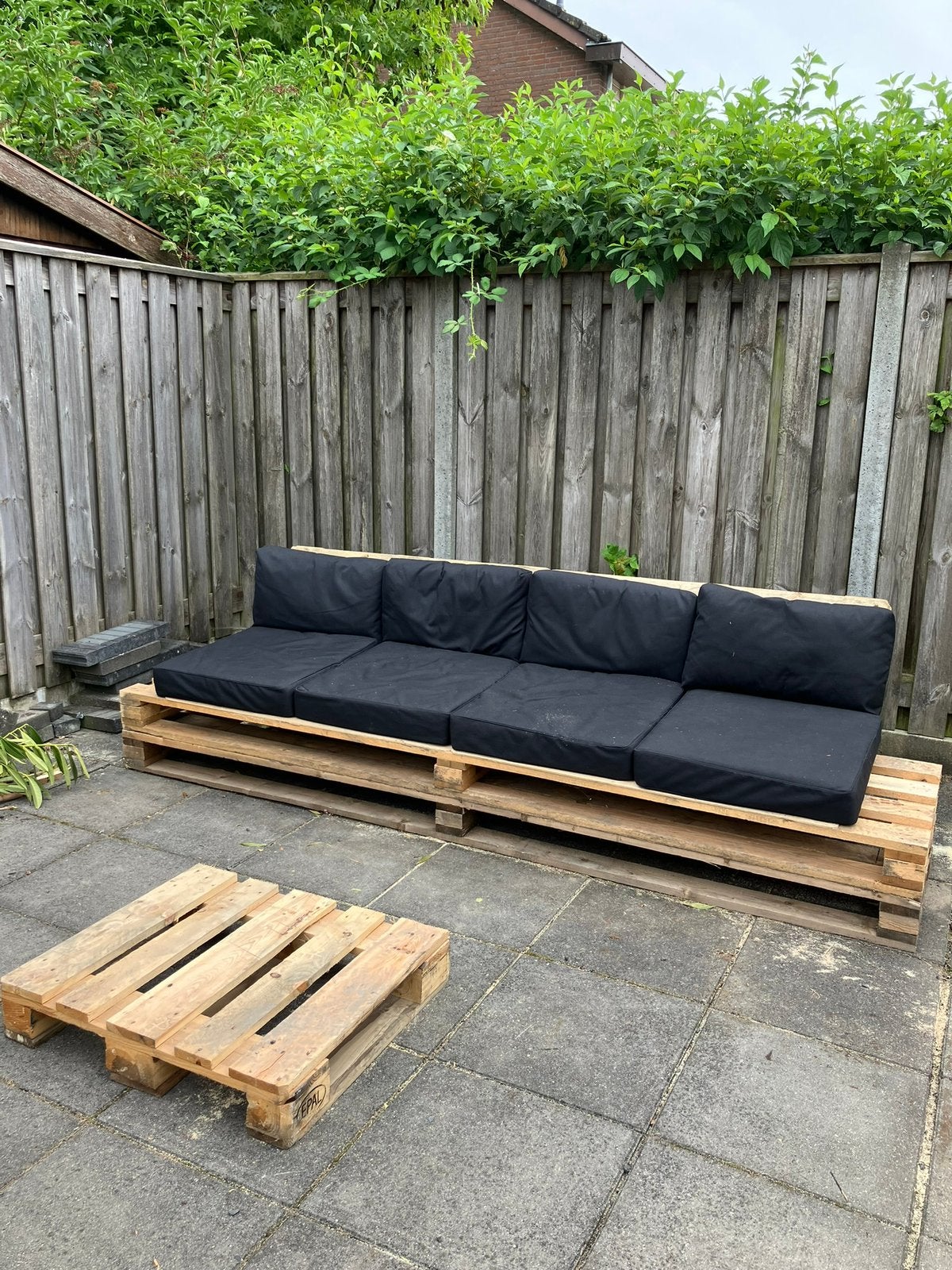 Zwarte kussenset (zit- en rugkussen), Ophalen, Gebruikt