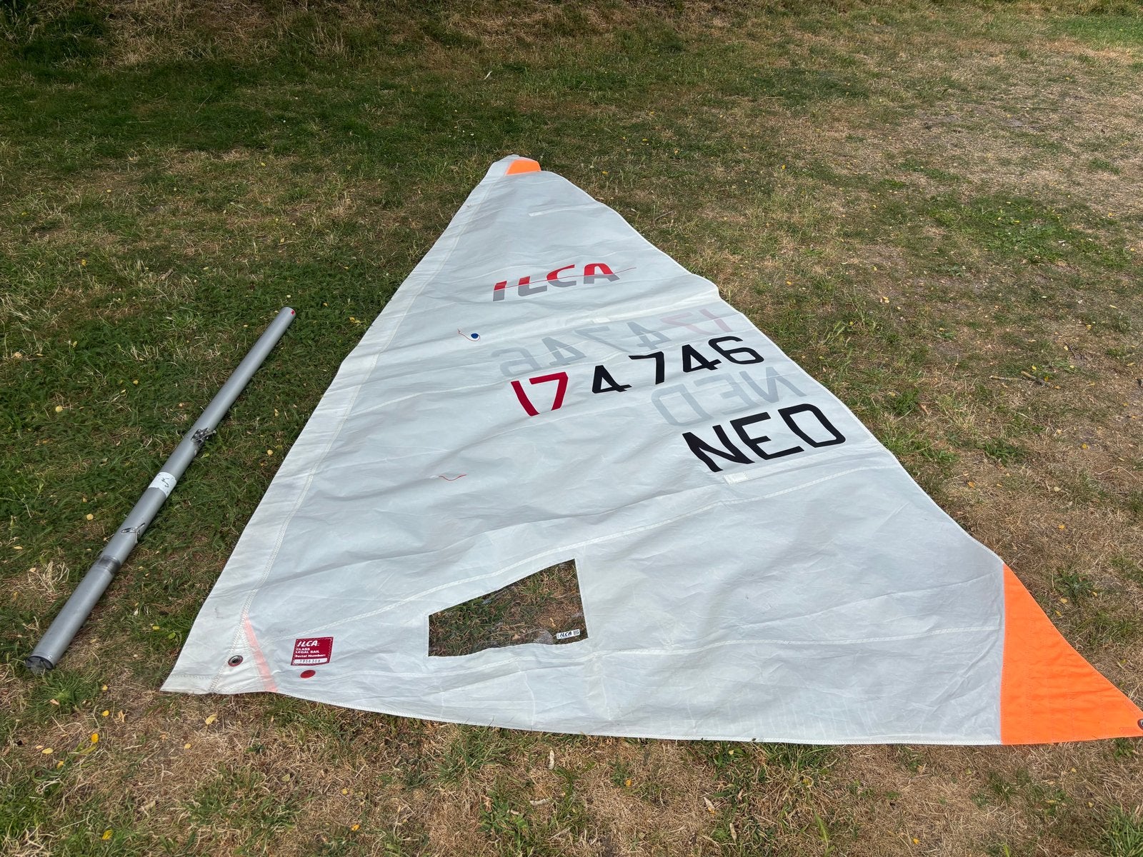 ILCA4 (4.7) Ondermast en Zeil - Wedstrijdconditie, Zo goed als nieuw, Ophalen, Minder dan 3 meter, Minder dan 15 m²