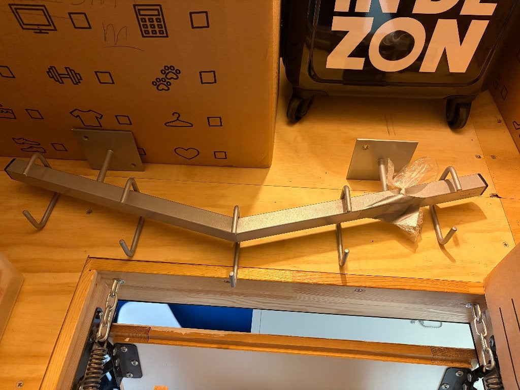 Bony Design wandkapstok – 5 haken – grijszilver/metaal, Gebruikt, Minder dan 100 cm, Metaal, Ophalen