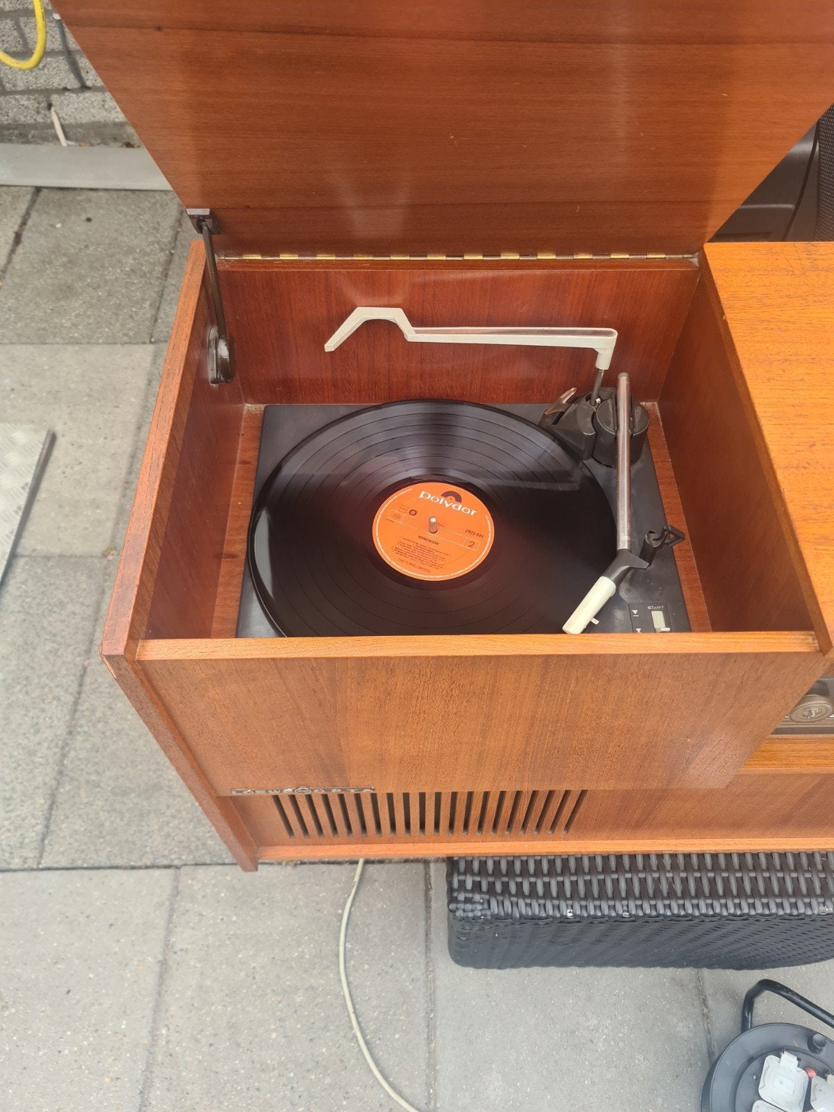 Te koop vintage radiomeubel met platenspeler jaren 60, Ophalen of Verzenden
