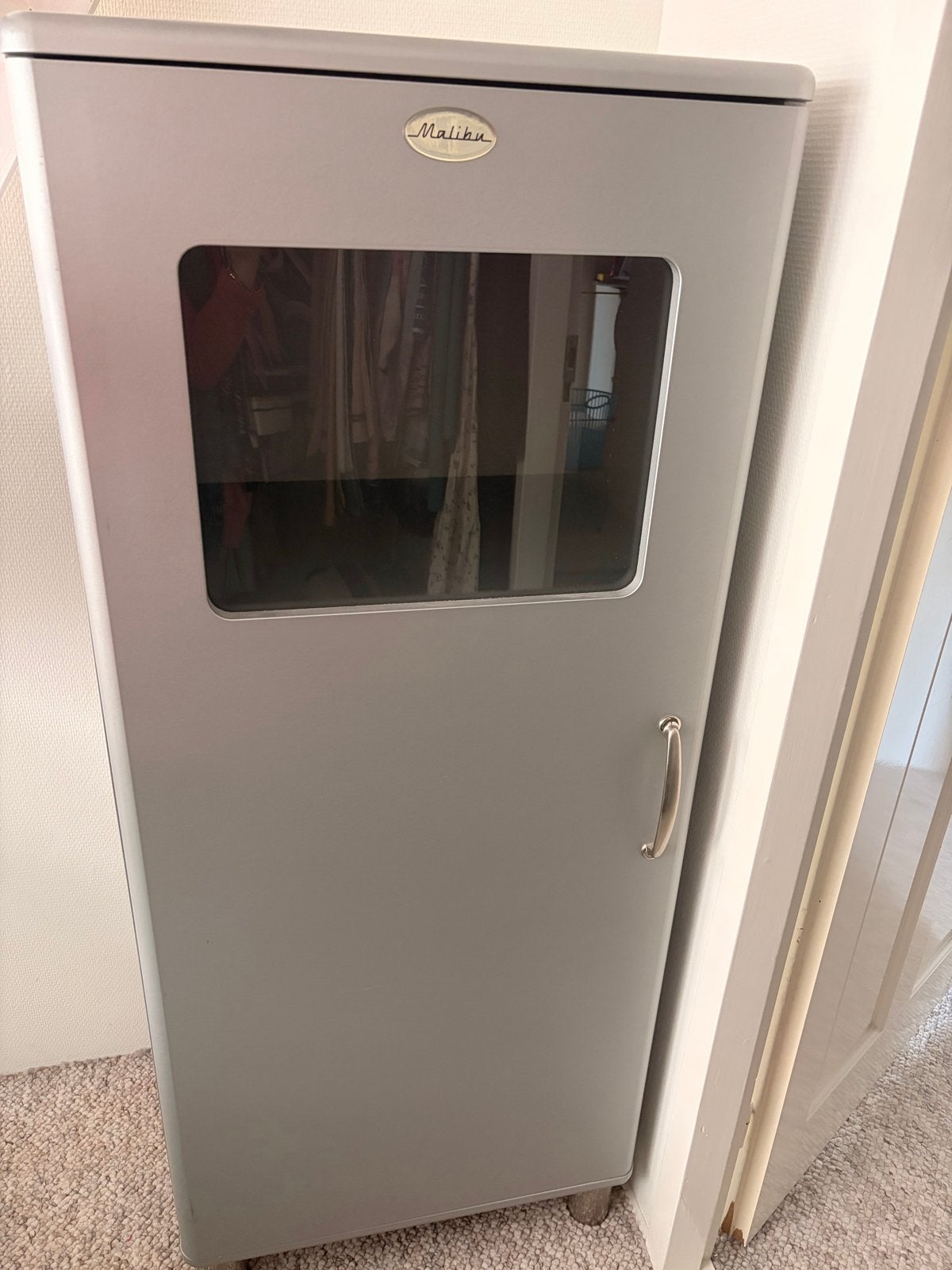 Trendhopper Malibu Grijze Kast met Plankjes en Deur, Ophalen, Gebruikt, Overige materialen, 100 tot 150 cm