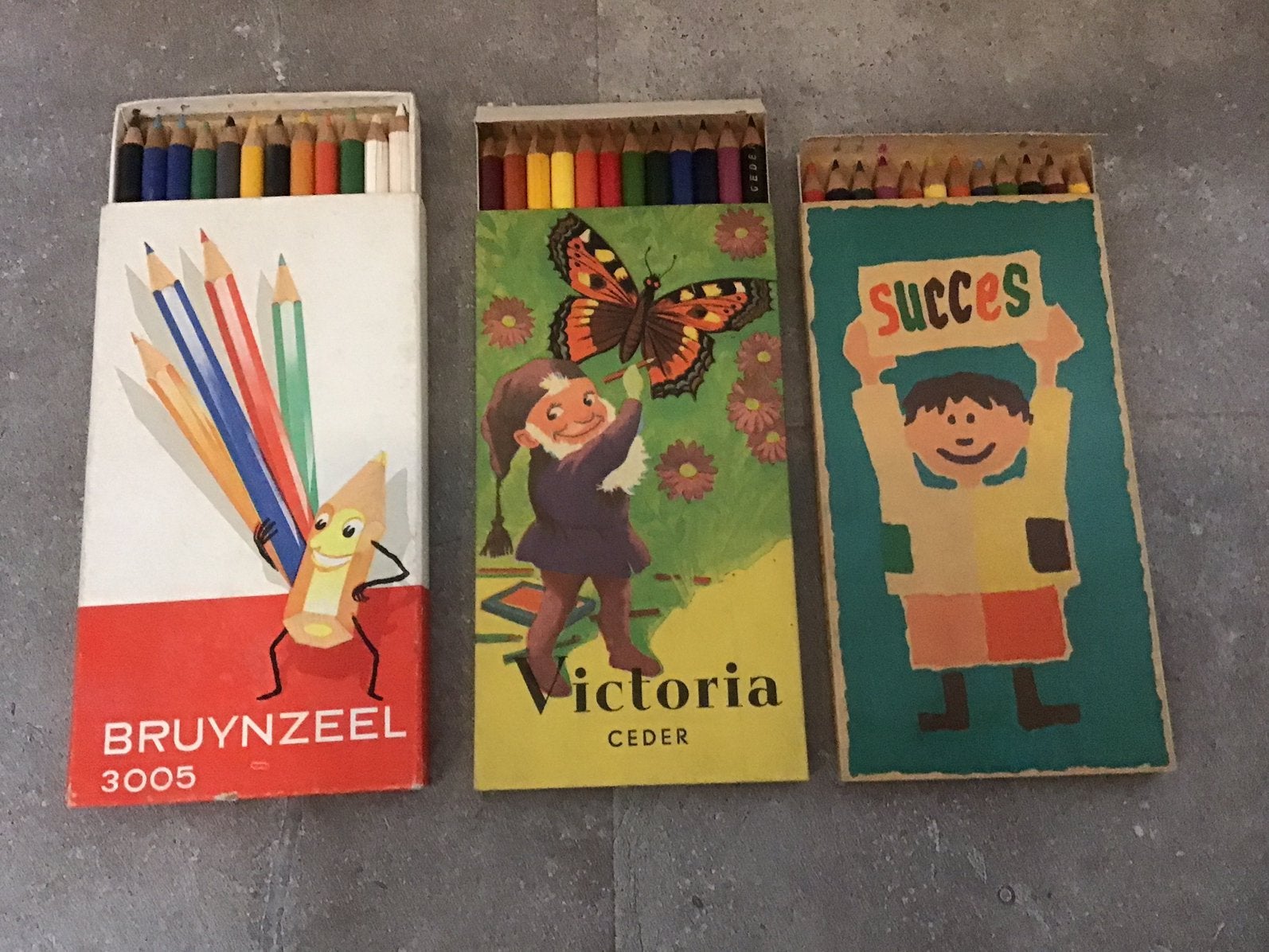 Bruynzeel complete kleurpotloden doosjes 3x, Hobby en Vrije tijd, Tekenen, Ophalen of Verzenden, Zo goed als nieuw, Potlood of Stift