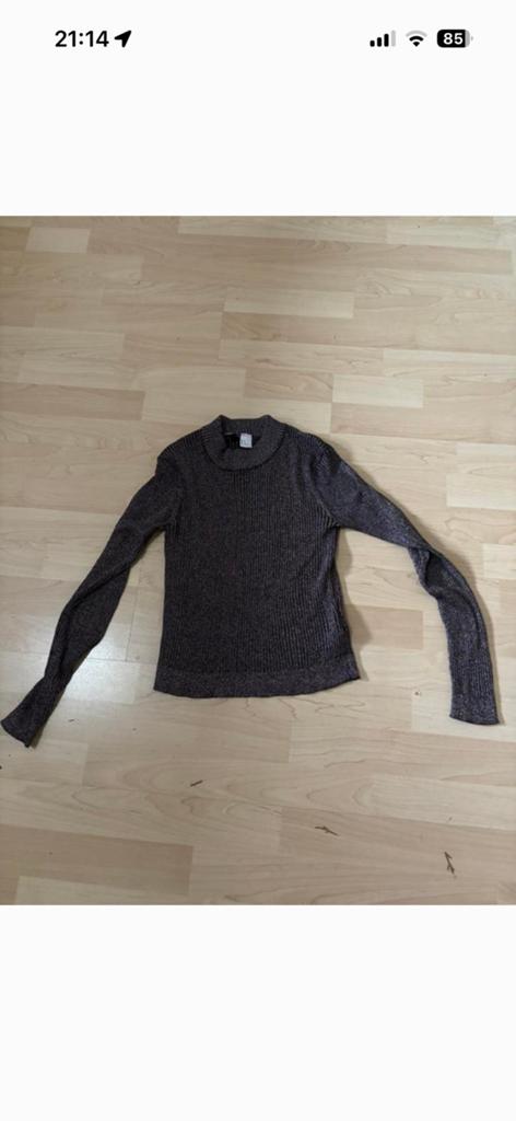 Leukew glitter top maat M paars/zwart  glitter top maat M, Ophalen of Verzenden, Zo goed als nieuw, Zwart, Zonder mouw