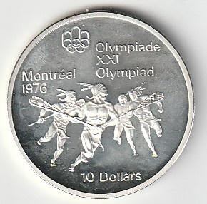 10  dollars  1974  Canada. km. 96  unc/proof., Ophalen of Verzenden, Noord-Amerika, Losse munt, Zilver
