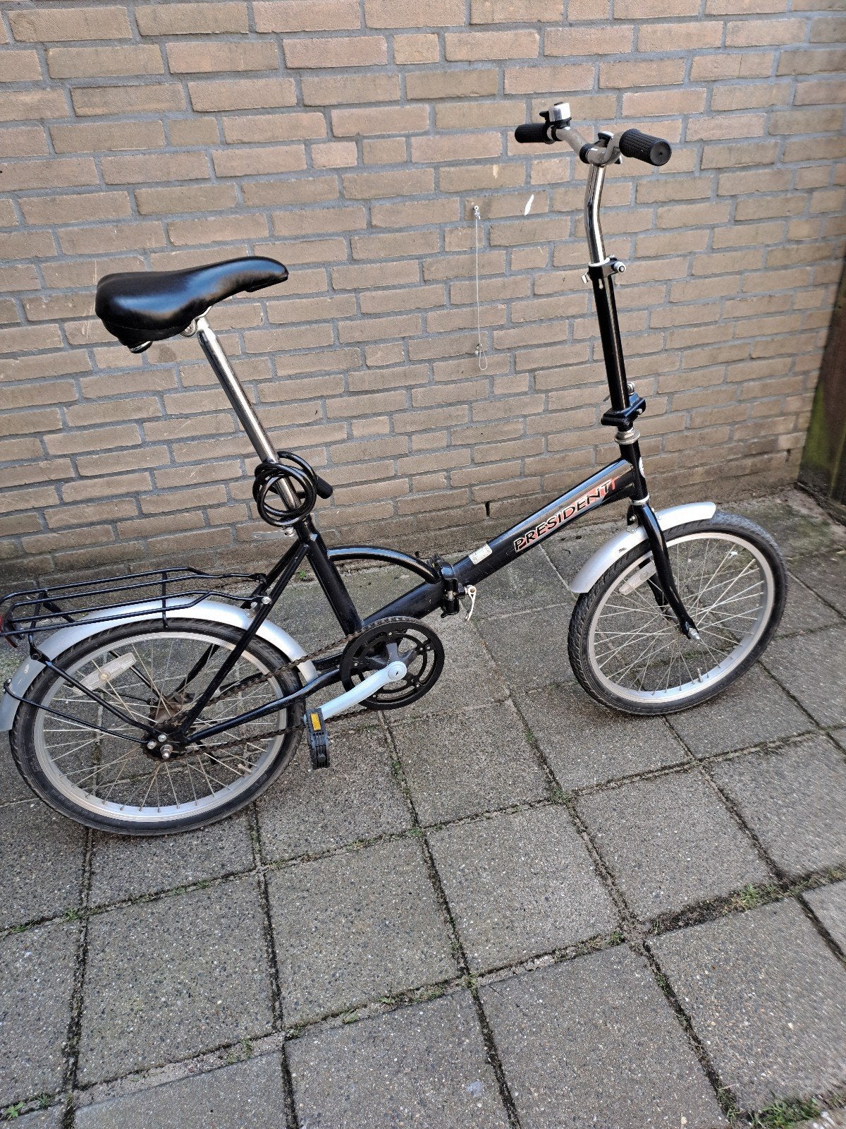 Goedfietsende stevige 20 inch vouwfiets met draagtas., Fietsen en Brommers, Ophalen, Gebruikt, 20 inch of meer