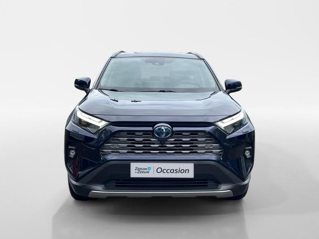 Toyota RAV4 2.5 Hybrid AWD Executive | Panoramadak | Trekhaa, Auto's, 12 maanden, Gebruikt, 4 cilinders, Blauw